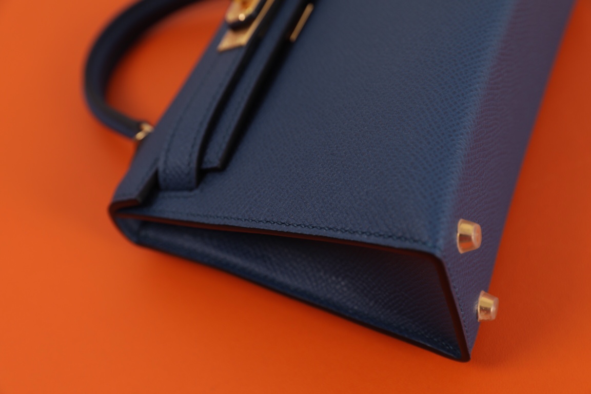 에르메스 미니 켈리백 미드나잇블루 금장 앱송